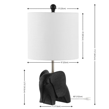 Koda Eclectic Southwestern Resin/Iron Elephant LED Kids Table Lamp - JONATHAN Y